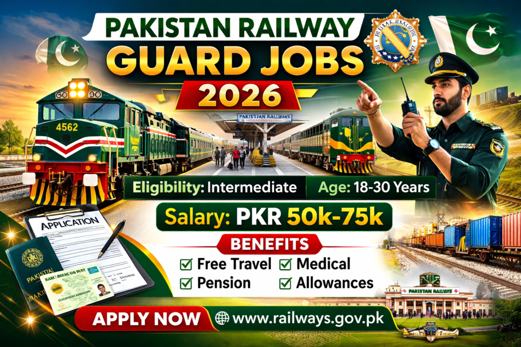 Pakistan Railway Guard Jobs 2026-Apply Now