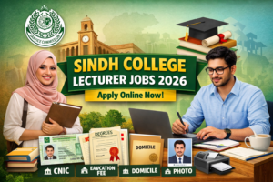Sindh College Lecturer Jobs 2026-Apply Now Online