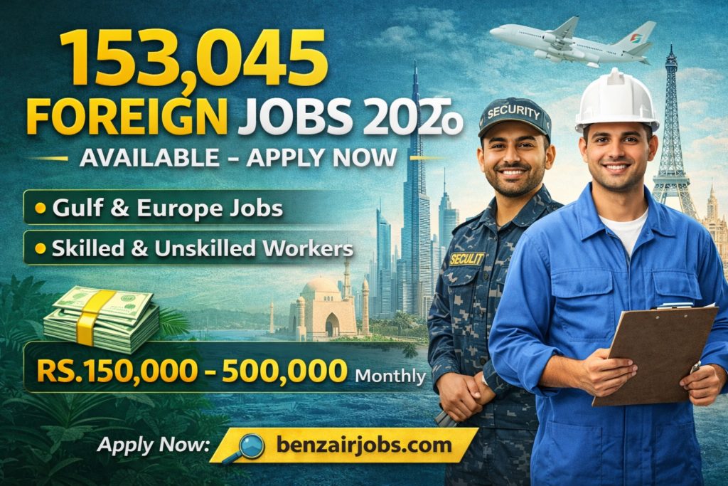 153,045+ Foreign Jobs 2026 Latest Jobs Available-Apply Now
